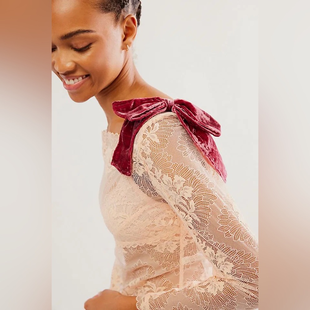 NWOT free people mademoiselle lace top